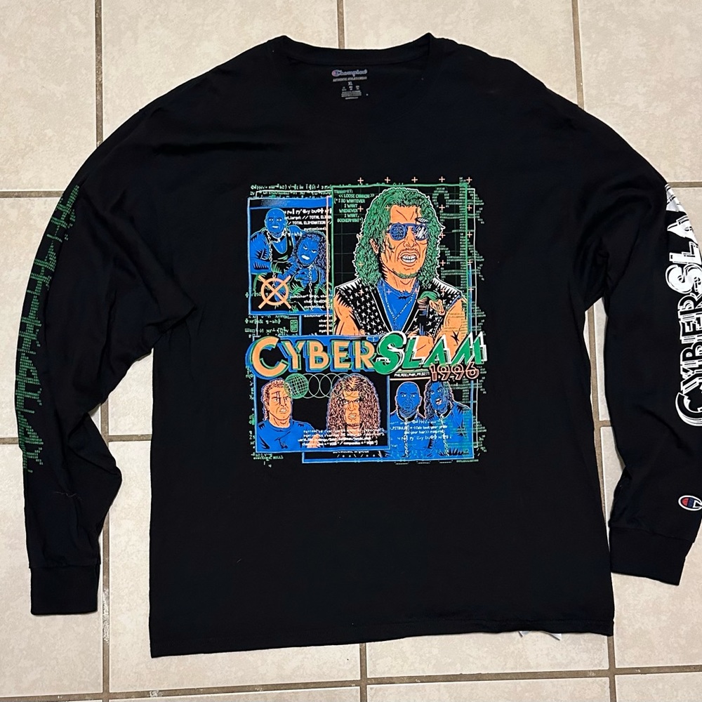 Long Sleeve Rare Cyper Slam Wrestling Shirt